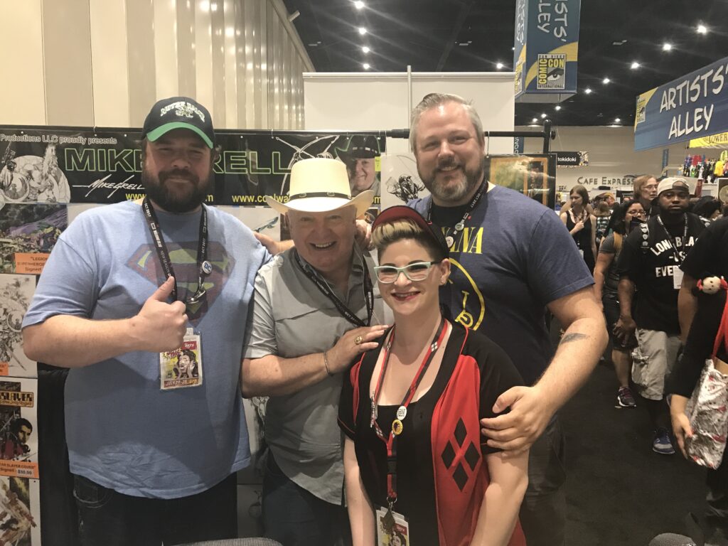 Kenric, Mike Grell, Kaylie, and John at SDCC 2017